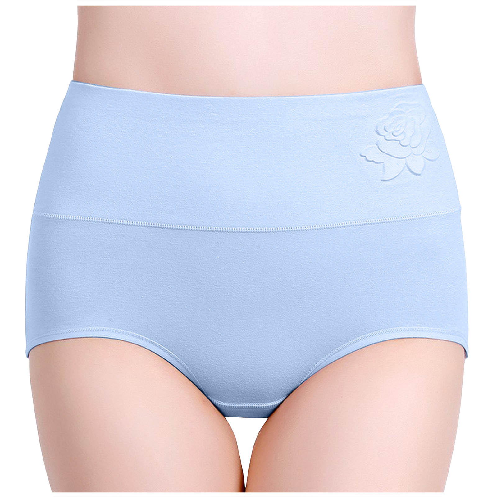 thumbnail image 2 of Braguitas posparto de cintura alta para mujer, cobertura total - Algodón, color liso, cómodas - L-XXL, 2 of 6
